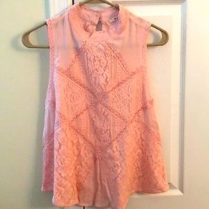Beautiful lace pink top